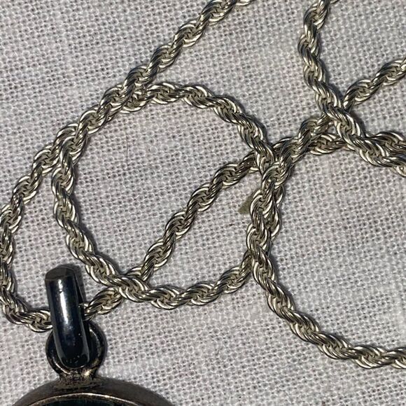 Seraphinite Pendent with Sterling Silver Italy Rope Chain Necklace - Picture 6 of 12